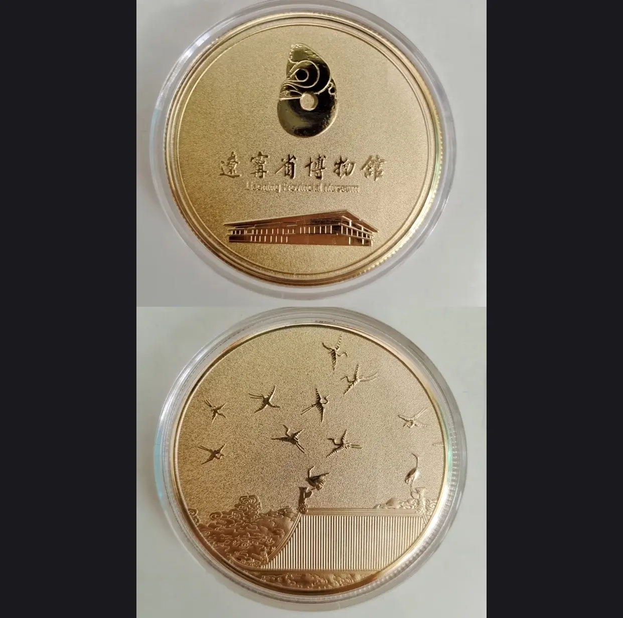 Commemorative coin with raised relief portrait