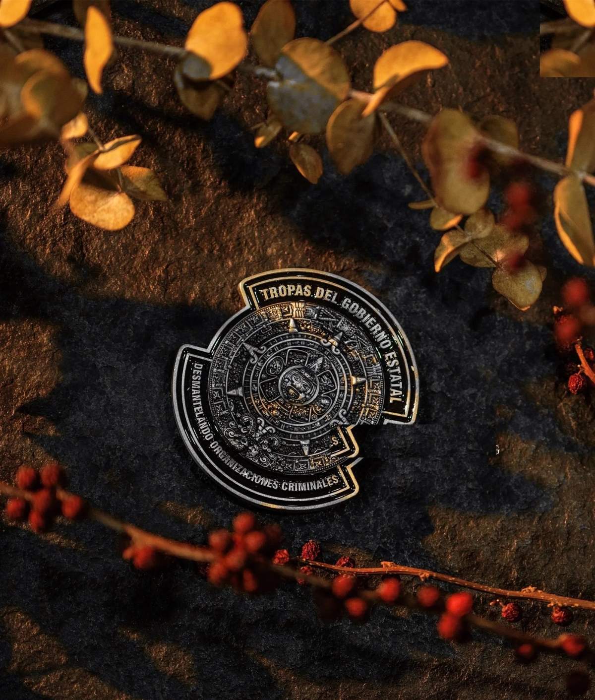 Professional product photography of enamel pin collection